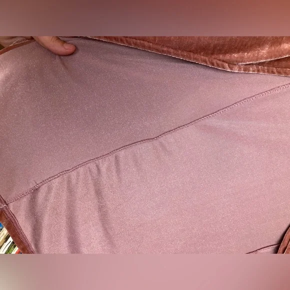 Suzanne Betro SB Mauve Pink Velvet Duster Kimono Cardigan Sz Large L - Picture 13 of 16